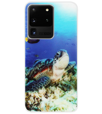 ADEL Siliconen Back Cover Softcase Hoesje voor Samsung Galaxy S20 Ultra - Schildpad