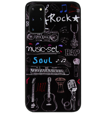 ADEL Siliconen Back Cover Softcase Hoesje voor Samsung Galaxy S20 Plus - Muziek