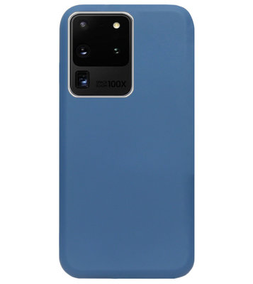 ADEL Premium Siliconen Back Cover Softcase Hoesje voor Samsung Galaxy S20 Ultra - Blauw