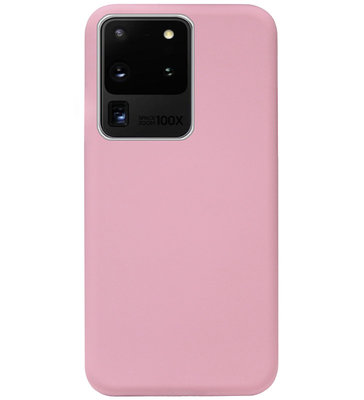 ADEL Siliconen Back Cover Softcase Hoesje voor Samsung Galaxy S20 Ultra - Roze