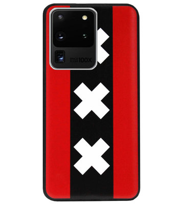 ADEL Siliconen Back Cover Softcase Hoesje voor Samsung Galaxy S20 Ultra - Amsterdam Andreaskruisen