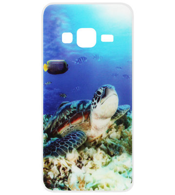 ADEL Siliconen Back Cover Softcase Hoesje voor Samsung Galaxy J3 (2015)/ J3 (2016) - Schildpad