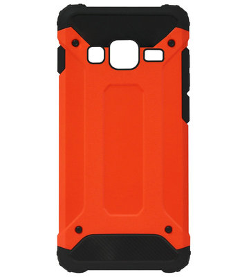 WLONS Rubber Kunststof Bumper Case Hoesje voor Samsung Galaxy J7 (2015) - Oranje