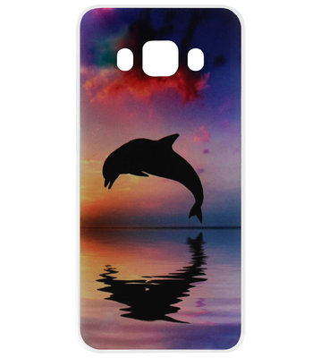 ADEL Kunststof Back Cover Hardcase Hoesje voor Samsung Galaxy J7 (2016) - Dolfijn