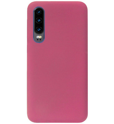 ADEL Premium Siliconen Back Cover Softcase Hoesje voor Huawei P30 - Bordeaux Rood