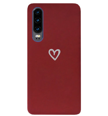 ADEL Siliconen Back Cover Softcase Hoesje voor Huawei P30 - Klein Hartje
