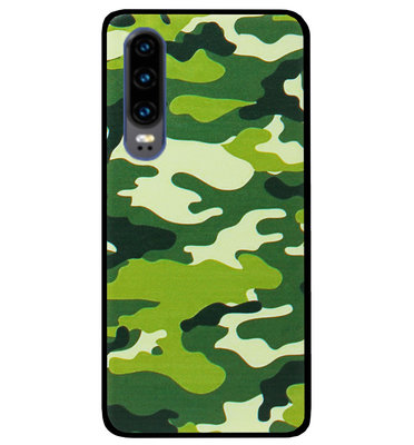 ADEL Siliconen Back Cover Softcase Hoesje voor Huawei P30 - Camouflage