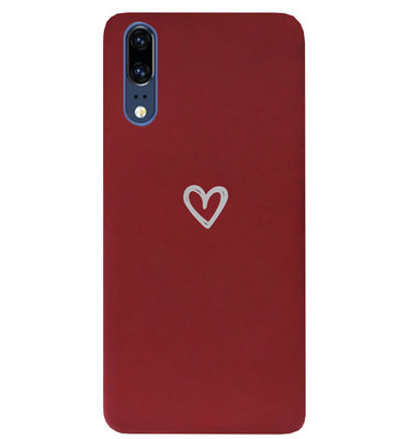 ADEL Siliconen Back Cover Softcase Hoesje voor Huawei P20 - Klein Hartje
