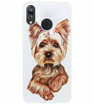 ADEL Siliconen Back Cover Softcase Hoesje voor Huawei P20 Lite (2018) - Yorkshire Terrier Hond