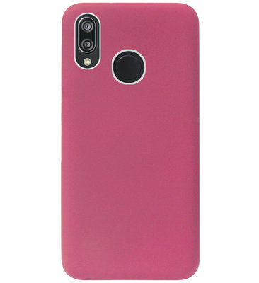 ADEL Premium Siliconen Back Cover Softcase Hoesje voor Huawei P20 Lite (2018) - Bordeaux Rood