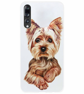 ADEL Siliconen Back Cover Softcase Hoesje voor Huawei P20 Pro - Yorkshire Terrier Hond
