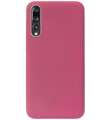 ADEL Premium Siliconen Back Cover Softcase Hoesje voor Huawei P20 Pro - Bordeaux Rood