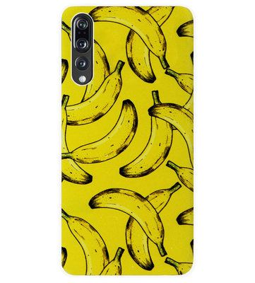 ADEL Siliconen Back Cover Softcase Hoesje voor Huawei P20 Pro - Bananen