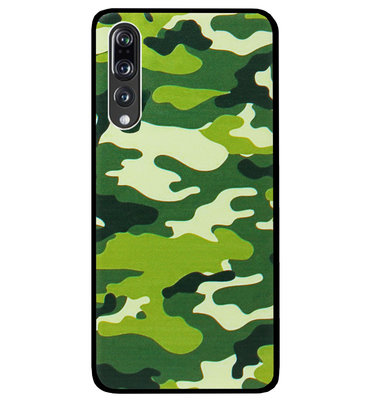 ADEL Siliconen Back Cover Softcase Hoesje voor Huawei P20 Pro - Camouflage