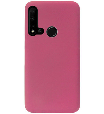 ADEL Premium Siliconen Back Cover Softcase Hoesje voor Huawei P20 Lite (2019) - Bordeaux Rood