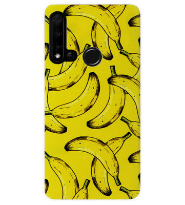 ADEL Siliconen Back Cover Softcase Hoesje voor Huawei P20 Lite (2019) - Bananen