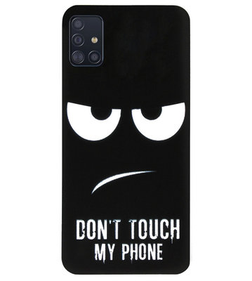 ADEL Siliconen Back Cover Softcase Hoesje voor Samsung Galaxy A71 - Don't Touch My Phone