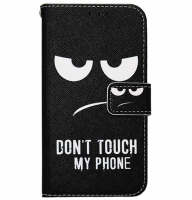 ADEL Kunstleren Book Case Pasjes Portemonnee Hoesje voor Samsung Galaxy A71 - Don't Touch My Phone