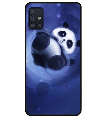 ADEL Siliconen Back Cover Softcase Hoesje voor Samsung Galaxy A71 - Panda Liggend