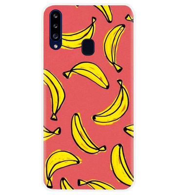 ADEL Siliconen Back Cover Softcase Hoesje voor Samsung Galaxy A20s - Bananen Geel