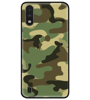 ADEL Siliconen Back Cover Softcase Hoesje voor Samsung Galaxy A01 - Camouflage