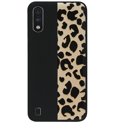 ADEL Siliconen Back Cover Softcase Hoesje voor Samsung Galaxy A01 - Luipaard Bruin