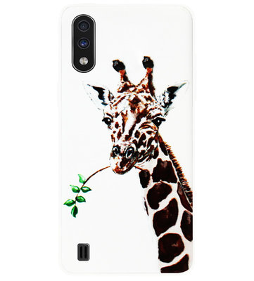 ADEL Siliconen Back Cover Softcase Hoesje voor Samsung Galaxy A01 - Giraf