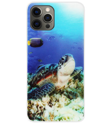 ADEL Siliconen Back Cover Softcase Hoesje voor iPhone 12 (Pro) - Schildpad
