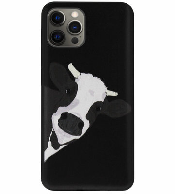 ADEL Siliconen Back Cover Softcase Hoesje voor iPhone 12 (Pro) - Koe