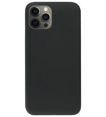 ADEL Tarwe Stro TPU Back Cover Softcase Hoesje voor iPhone 12 (Pro) - Duurzaam Afbreekbaar Milieuvriendelijk Zwart