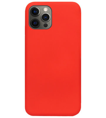 ADEL Siliconen Back Cover Softcase Hoesje voor iPhone 12 (Pro) - Rood