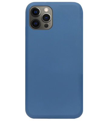 ADEL Premium Siliconen Back Cover Softcase Hoesje voor iPhone 12 (Pro) - Blauw