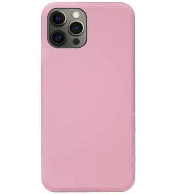 ADEL Siliconen Back Cover Softcase Hoesje voor iPhone 12 (Pro) - Roze