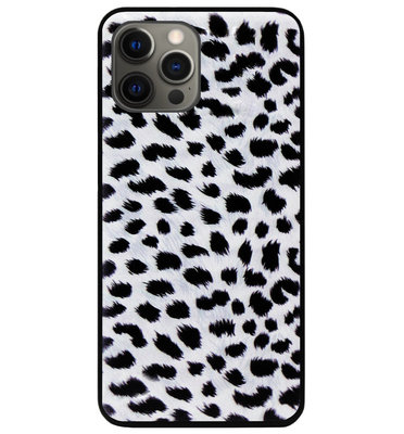 ADEL Siliconen Back Cover Softcase Hoesje voor iPhone 12 Pro Max - Luipaard Wit