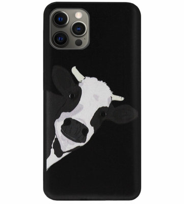 ADEL Siliconen Back Cover Softcase Hoesje voor iPhone 12 Pro Max - Koe