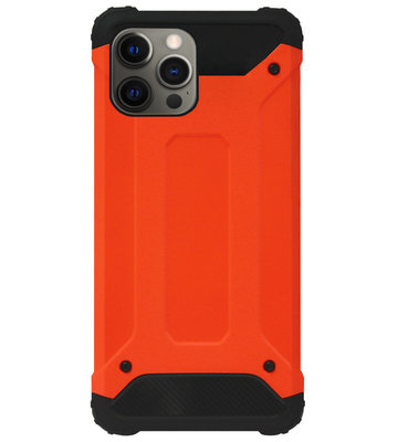 WLONS Rubber Kunststof Bumper Case Hoesje voor iPhone 12 Pro Max - Oranje