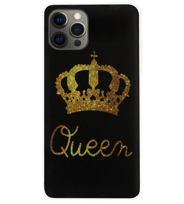 ADEL Siliconen Back Cover Softcase Hoesje voor iPhone 12 Pro Max - Queen Koningin