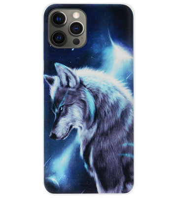 ADEL Siliconen Back Cover Softcase Hoesje voor iPhone 12 Pro Max - Wolf