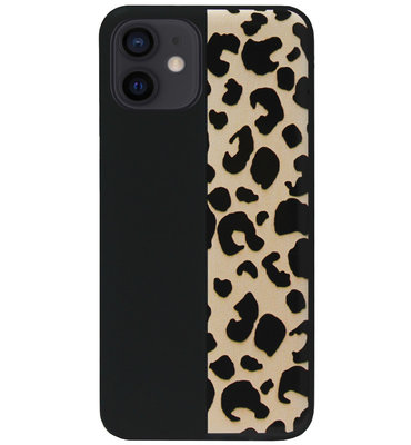 ADEL Siliconen Back Cover Softcase Hoesje voor iPhone 12 Mini - Luipaard Bruin