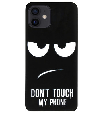 ADEL Siliconen Back Cover Softcase Hoesje voor iPhone 12 Mini - Don't Touch My Phone