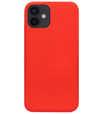 ADEL Siliconen Back Cover Softcase Hoesje voor iPhone 12 Mini - Rood