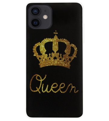 ADEL Siliconen Back Cover Softcase Hoesje voor iPhone 12 Mini - Queen Koningin