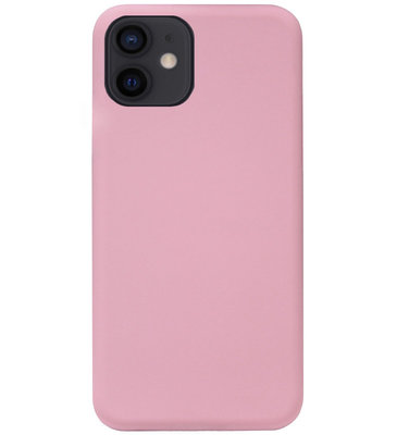 ADEL Siliconen Back Cover Softcase Hoesje voor iPhone 12 Mini - Roze