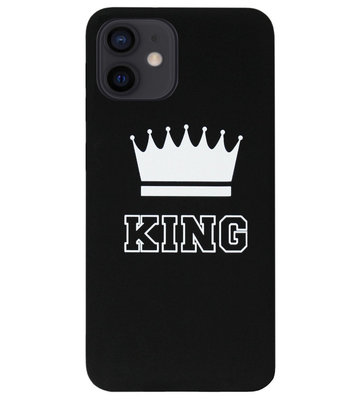 ADEL Siliconen Back Cover Softcase Hoesje voor iPhone 12 Mini - King