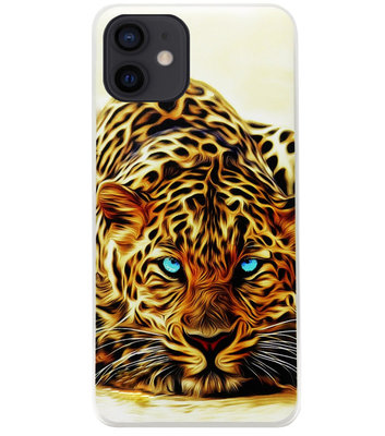 ADEL Siliconen Back Cover Softcase Hoesje voor iPhone 12 Mini - Tijger