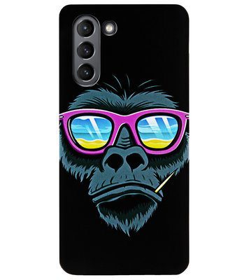 ADEL Siliconen Back Cover Softcase Hoesje voor Samsung Galaxy S21 - Gorilla Apen