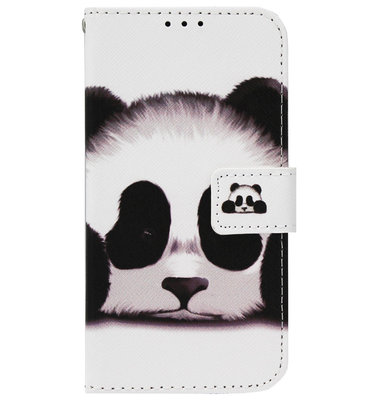 ADEL Kunstleren Book Case Pasjes Portemonnee Hoesje voor Samsung Galaxy S21 - Panda