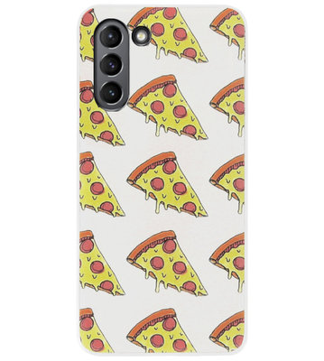 ADEL Siliconen Back Cover Softcase Hoesje voor Samsung Galaxy S21 - Junkfood Pizza