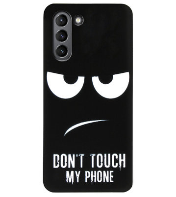 ADEL Siliconen Back Cover Softcase Hoesje voor Samsung Galaxy S21 - Don't Touch My Phone