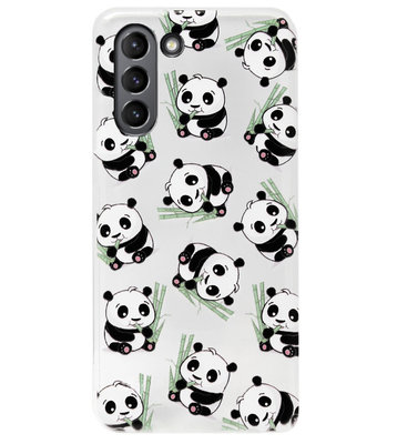 ADEL Siliconen Back Cover Softcase Hoesje voor Samsung Galaxy S21 - Panda Liggend